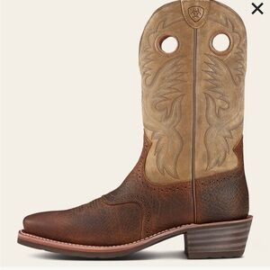 Ariat Men's Rustic Brown and Tan Cowboy Boots
